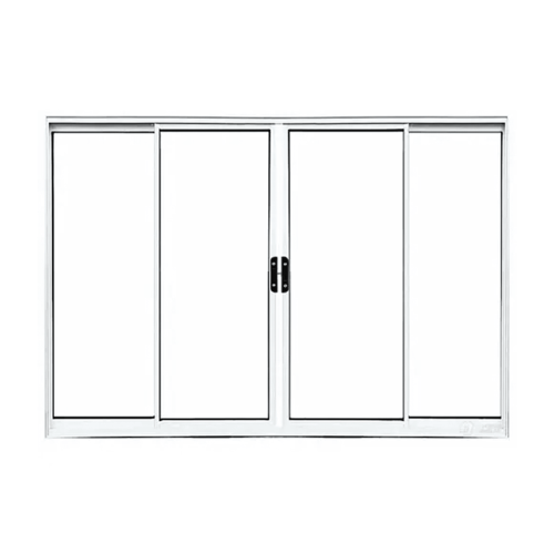 JET MIX | Vitro Aluminio - Correr 4 Folhas - Linha Leve - 100 x 120